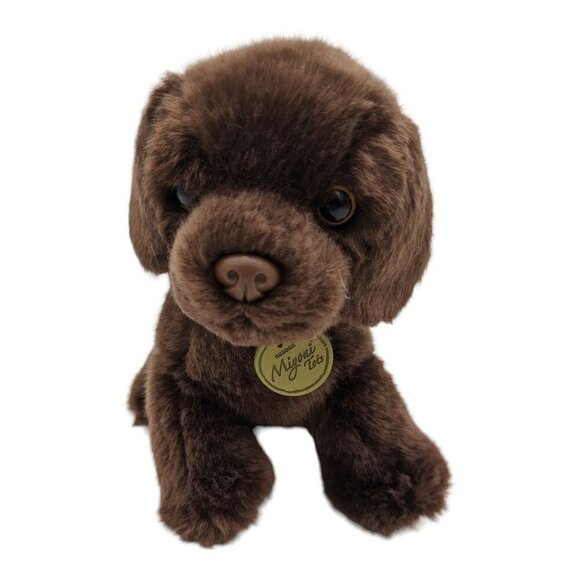 Aurora MiYoni Chocolate Labrador dog plush stuffed animal  Soft Toy 10in - Picture 1 of 6